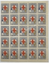 Greek Red Cross 10 lepta 1924, Block of 25