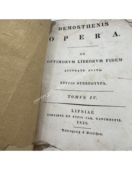 Demosthenis Opera ad Optimorum Librorum Fidem 1829