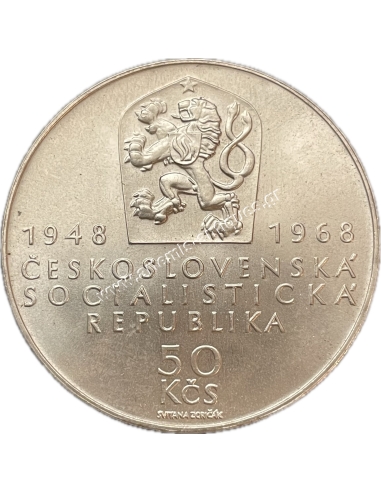 50 Korun 1968 Ανεξαρτησία Τσεχοσλοβακία