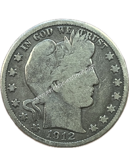 1/2 Dollar 1912 Barber Half Dollar
