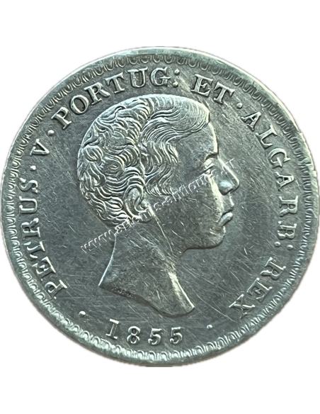 500 Reis 1855 Pedro V Portugal
