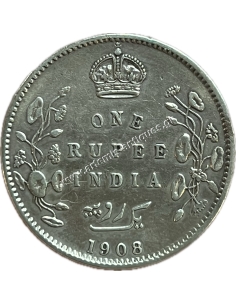 1 Rupee 1908 Edward VII Βρετανική Ινδία 2