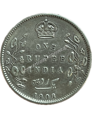 1 Rupee 1908 Edward VII Βρετανική Ινδία