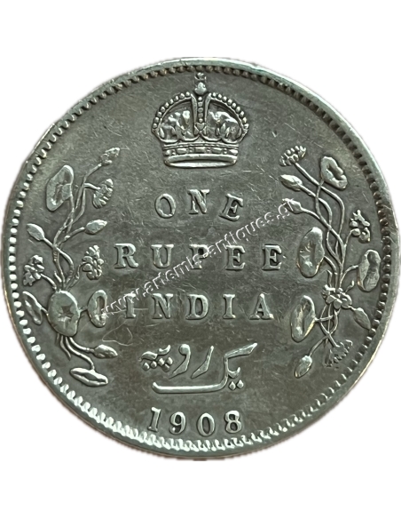 1 Rupee 1908 Edward VII Βρετανική Ινδία