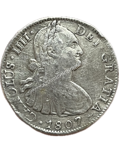 8 Reales 1807 Charles IV Νέα Ισπανία, Μεξικό