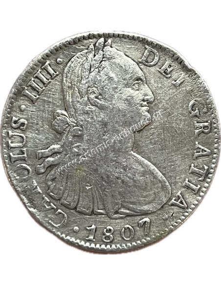8 Reales 1807 Charles IV New Spain, Mexico