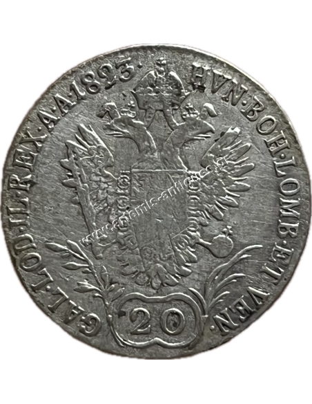 20 Kreuzer 1823 A Francis I Αυστρία