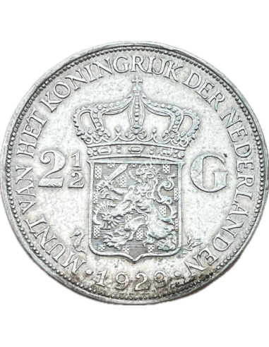2 1/2 Gulden 1929 Wilhelmina Ολλανδία