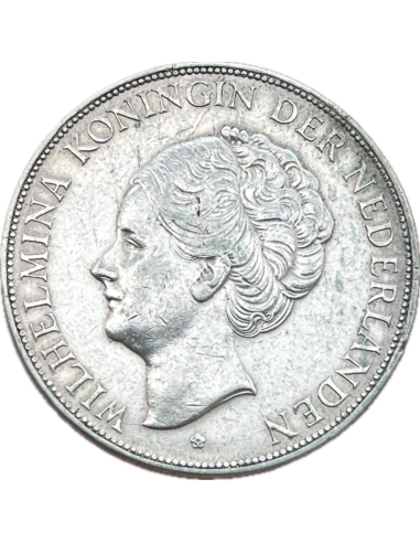 2 1/2 Gulden 1929 Wilhelmina Netherlands