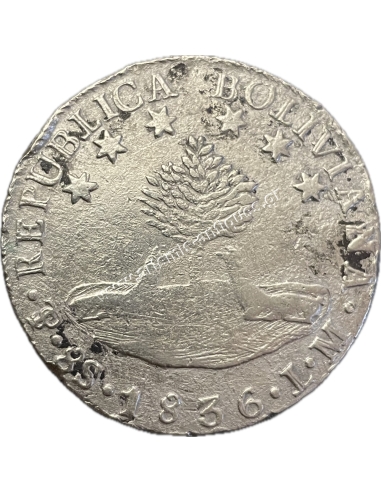 8 Soles 1836 Bolivia