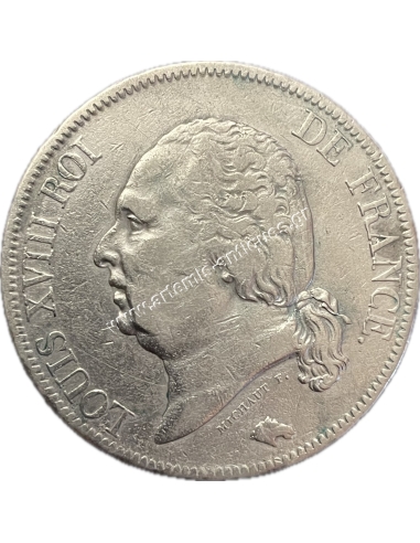5 Francs 1816 A Louis XVIII France