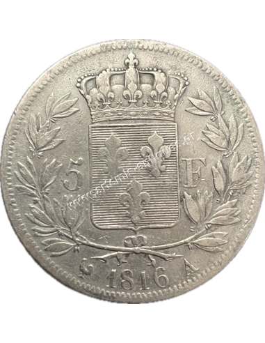 5 Francs 1816 A Louis XVIII Γαλλία