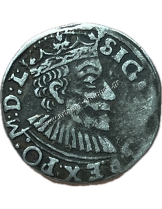 Trojak / 3 Grosze 1590 Sigismund III Vasa Poznań Polish Lithuanian Commonwealth