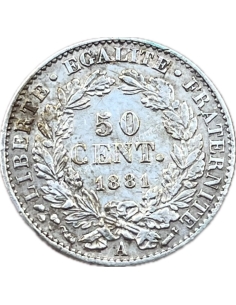 5 Centimes 1881 XF+ Γαλλία 2