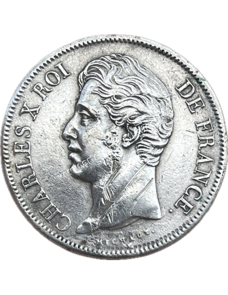 5 Francs 1828 Q Charles X France Rare