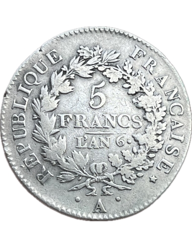 5 Francs 1797 A LAN 6 France