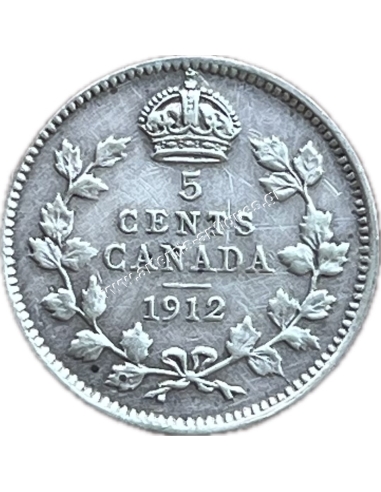 5 Cents 1912 George V Καναδάς XF