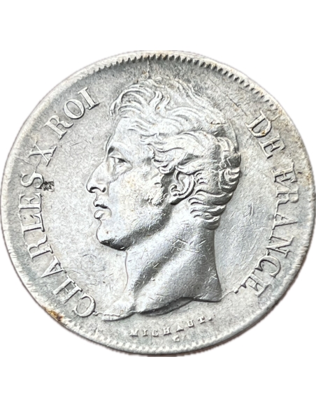 5 Francs 1827 W Charles X Γαλλία