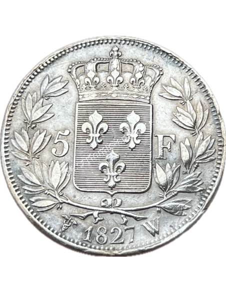 5 Francs 1827 W Charles X Γαλλία