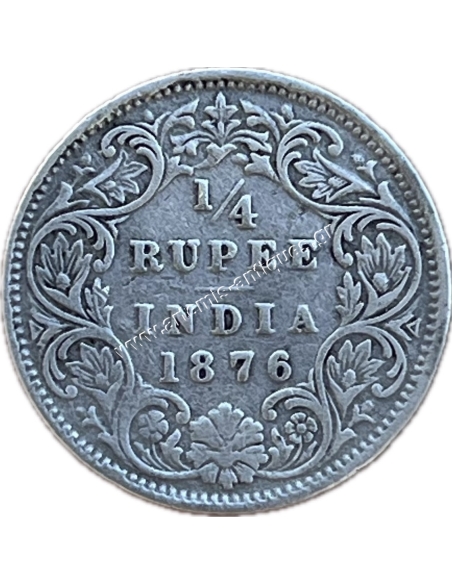 1/4 Rupee 1876 Victoria Βρετανική Ινδία