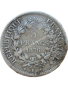 5 Francs 1876 K Γαλλία Σπάνιο 2