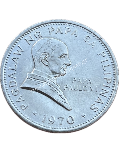 1 Piso 1970 Pope Paul VI Philippines UNC