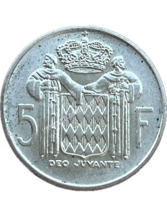 5 Francs 1966 Rainier III Μονακό UNC 2