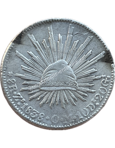 8 Reales 1838 ZS OM Μεξικό XF+