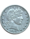 1/4 Dollar 1916 D Barber Quarter