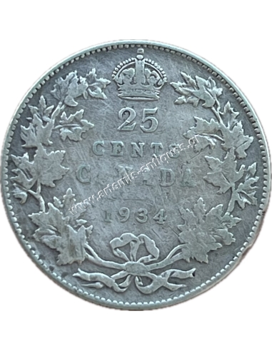 25 Cents 1934 George V Καναδάς