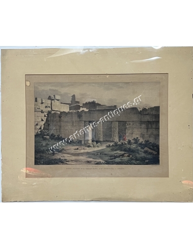 West Front of the Great Gate of the Propylea at Athens, Coloured Aquatint, Edward Dodwell, C. Hullmandel