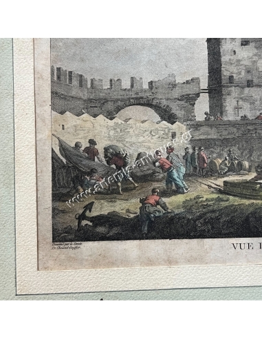 Vue de la Tour Saint Nicolas a Rhodes, C. Weisbrod, F. Dequevauviller
