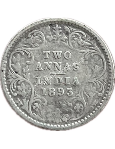 2 Annas 1893 Victoria British India