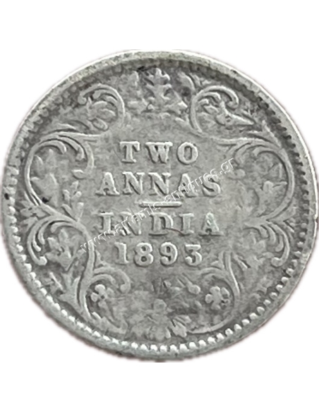 2 Annas 1893 Victoria British India
