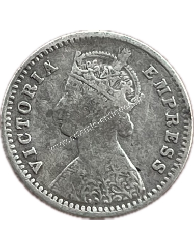 2 Annas 1893 Victoria Βρετανική Ινδία