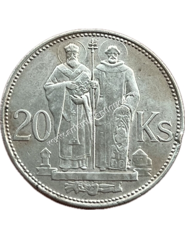 20 Korun 1941 Single Cross, St. Cyril and St. Methodius Slovakia
