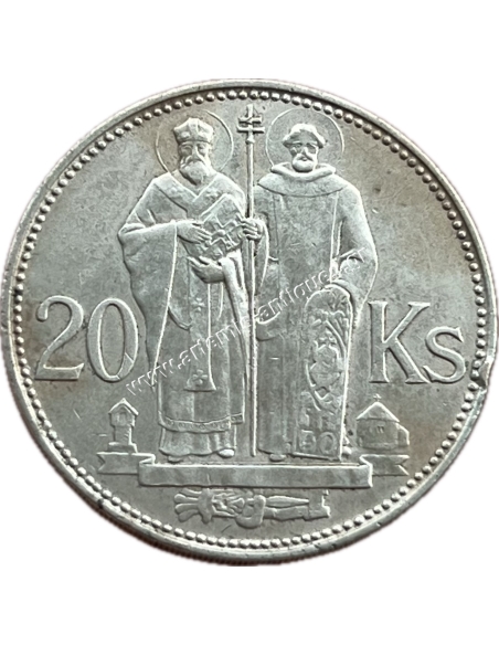 20 Korun 1941 Single Cross, St. Cyril and St. Methodius Slovakia