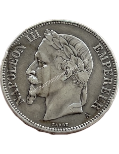 5 Francs 1870 A Napoleon III Γαλλία
