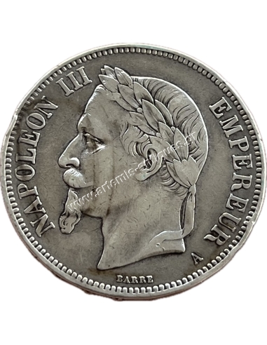 5 Francs 1870 A Napoleon III Γαλλία