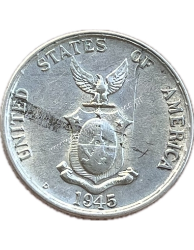 20 Centavos 1945 Philippines AU