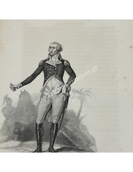 Washington ,19th century engraving by Ernest Monnin