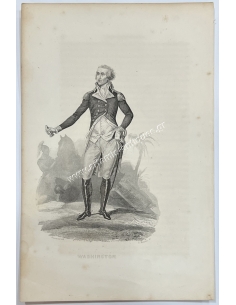 Washington ,19th century engraving by Ernest Monnin