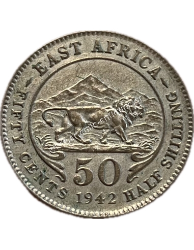 50 Cents 1942 George VI Ανατολική Αφρική AU-UNC