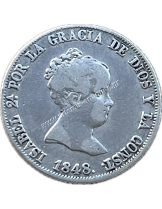4 Reales 1848 MCL Isabel II Spain