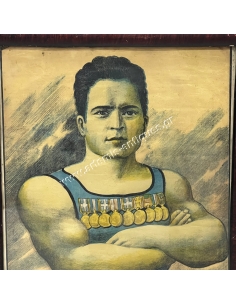 Jim Londos, Lithograph by Sotiris Christidis 2