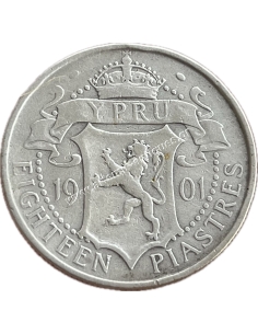 18 Piastres 1901 Victoria Cyprus 2