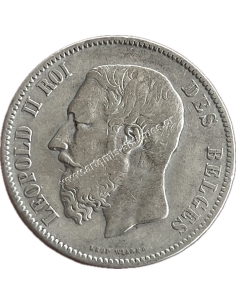 5 Francs 1869 Leopold II Βέλγιο