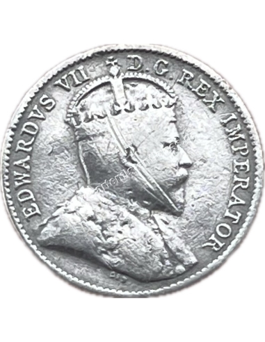 5 Cents 1910 Leaves with pointed ends Edward VII Καναδάς