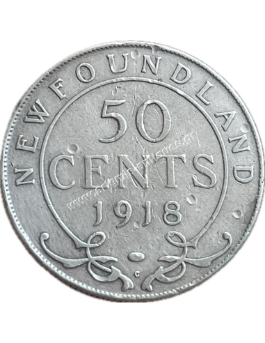 50 Cents 1918 George V Νέα Γη