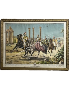 Walk of Otto and Amalia with their Entourage, Chromolithograph